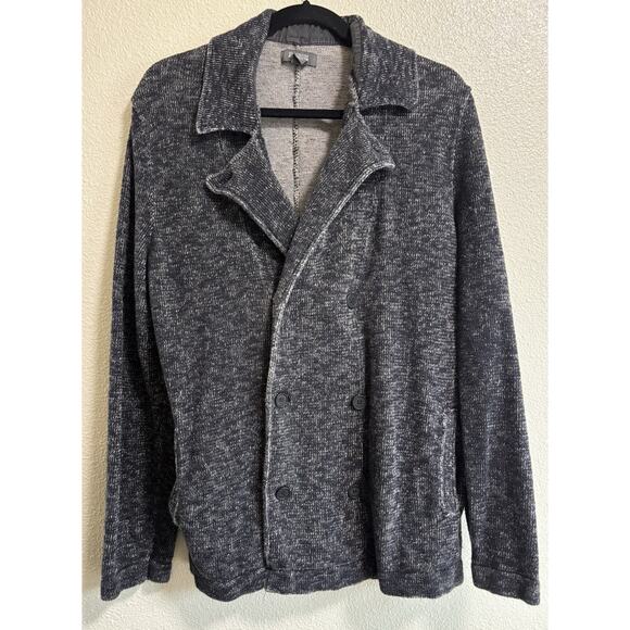 Kenneth Cole Reaction Men’s Size L Shawl Collar Cotton Linen Cardigan Sweater - Picture 1 of 8